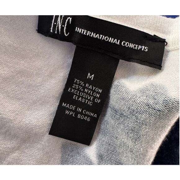 INC International Concepts Medium Short Sleeve V Neck Cardigan Sweater Sequins - Picture 3 of 7